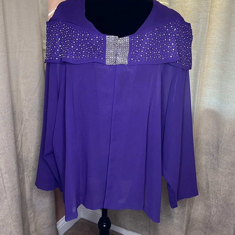 Hosanna Designs 2 piece purple suit plus size 5X
